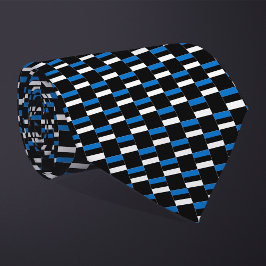 Geruit Estlands vlagpatroon Stropdas