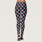 Geruit Filipijns vlagpatroon Leggings (Achterkant)