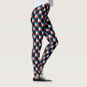 Geruit Filipijns vlagpatroon Leggings (Rechts)