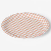 Geruit geboortepapier bord Sweet as a Peach (Gekanteld)