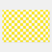 Geruit geel en wit inpakpapier vel (Voorkant)