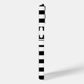 Geruit (geruit) Zwart-wit Initialen Naam Case-Mate iPhone Case (Achterkant / Rechts)