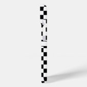 Geruit (geruit) Zwart-wit Initialen Naam Case-Mate iPhone Case (Achterkant / Links)