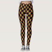 Geruit Grenada-vlagpatroon Leggings (Voorkant)