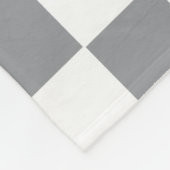 Geruit grijs en wit fleece deken (Hoek)