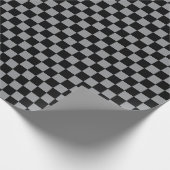 Geruit grijs en zwart cadeaupapier (Hoek)