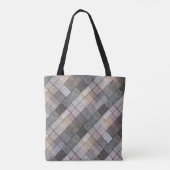 Geruit grijs . tote bag (Achterkant)