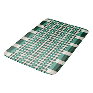 Geruit Groen en Grijs Badmat