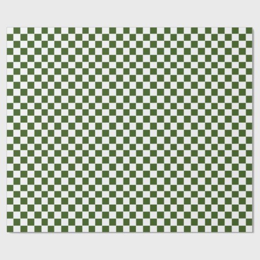 Geruit groen en wit inpakpapier (Vlak)