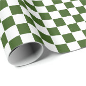 Geruit groen en wit inpakpapier (Rol Hoek)