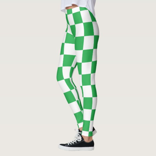 Geruit Groen en Wit Leggings (Links)