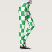 Geruit Groen en Wit Leggings (Rechts)
