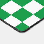 Geruit Groen en Wit Retro Bureaumat (Hoek)