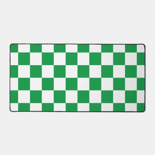 Geruit Groen en Wit Retro Bureaumat (Voorkant)
