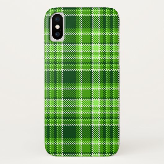 Geruit groen kleurpatroon Case-Mate iPhone case (Achterkant)
