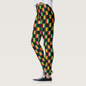 Geruit Guinees vlagpatroon Leggings (Links)