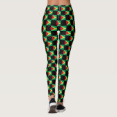 Geruit Guyana-vlagpatroon Leggings (Achterkant)