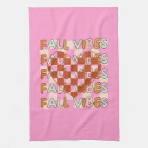 Geruit hart met herfst thema | Herfst Vibes Pink