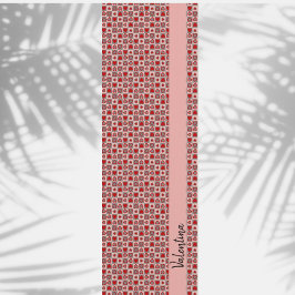 Geruit hartpatroon monogram yogamat