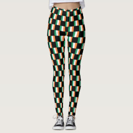 Geruit Ierland Vlag Patroon Leggings