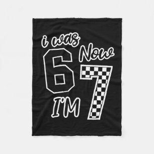 Geruit Ik Was 6 Nu Ben Ik 7 Verjaardag Zeven Jaar Fleece Deken