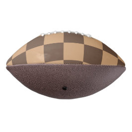  geruit in warme browns american football