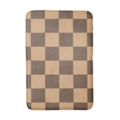 geruit in warme browns badmat (Voorkant Verticaal)