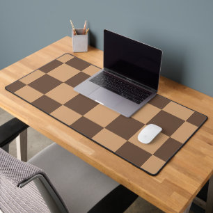  geruit in warme browns bureaumat