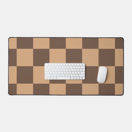  geruit in warme browns bureaumat (Keyboard & Muis)