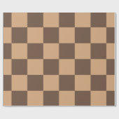  geruit in warme browns cadeaupapier (Vlak)