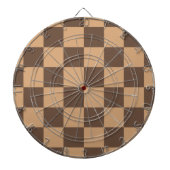  geruit in warme browns dartbord (Voorkant)