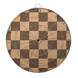  geruit in warme browns dartbord