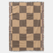  geruit in warme browns deken (Voorkant Verticaal)