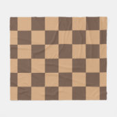 geruit in warme browns fleece deken (Voorkant (Horizontaal))