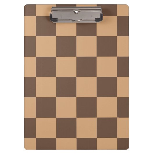  geruit in warme browns klembord (Voorkant)
