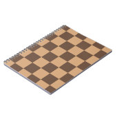 geruit in warme browns notitieboek (Linkerzijde)