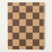  geruit in warme browns planner (Achterkant)