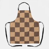  geruit in warme browns schort (Voorkant)