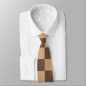  geruit in warme browns stropdas (Gebonden)