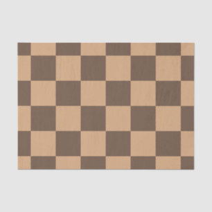  geruit in warme browns tissuepapier