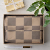 geruit in warme browns tissuepapier (Geschenk)