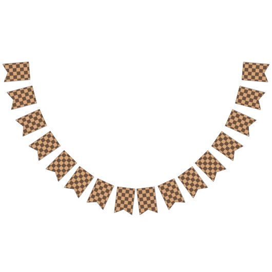 geruit in warme browns vlaggetjes (Alle)