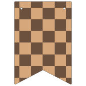 geruit in warme browns vlaggetjes (Eerste vlag)