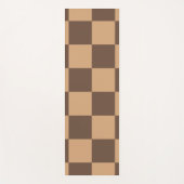  geruit in warme browns yogamat (Voorkant)