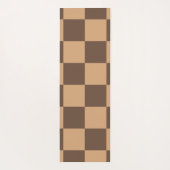  geruit in warme browns yogamat (Achterkant)