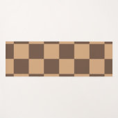  geruit in warme browns yogamat (Voorkant (horizontaal))