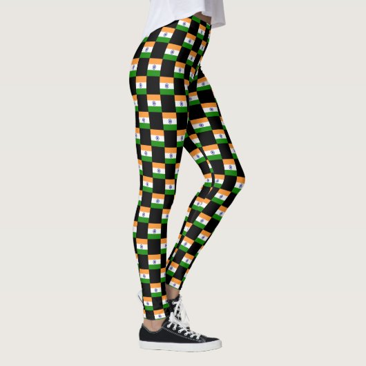 Geruit India-vlagpatroon Leggings (Rechts)