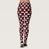 Geruit Indonesisch vlag patroon Leggings (Achterkant)