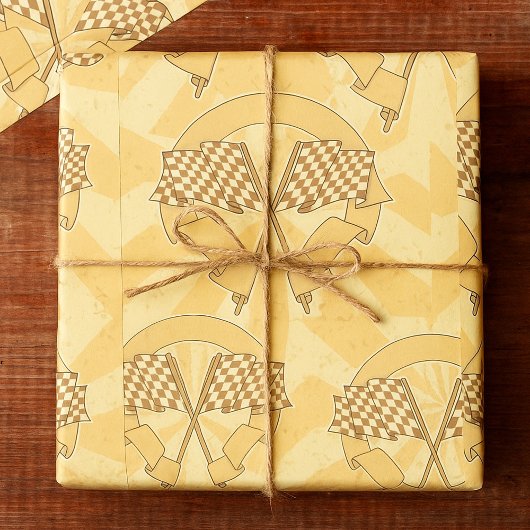 geruit inpakpapier voor racevlaggen