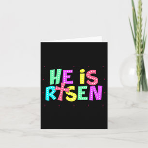 Geruit is hij verrezen Jezus Christelijk Paase Kin Kaart
